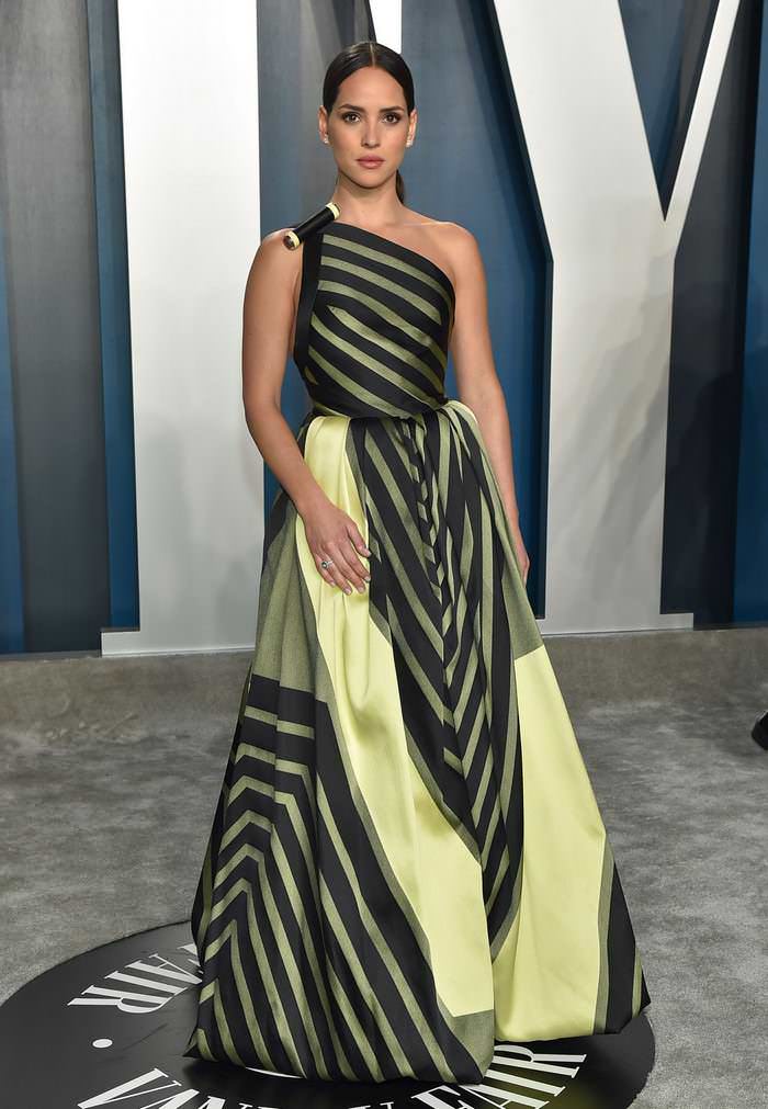 Adria Arjona at 2020 Vanity Fair Oscar Party in Los Angeles