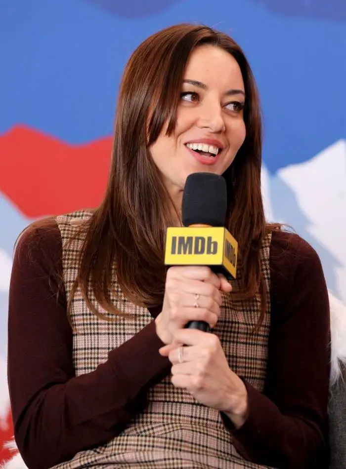 Aubrey Plaza in IMDb Studio at Sundance Film Festival 2020