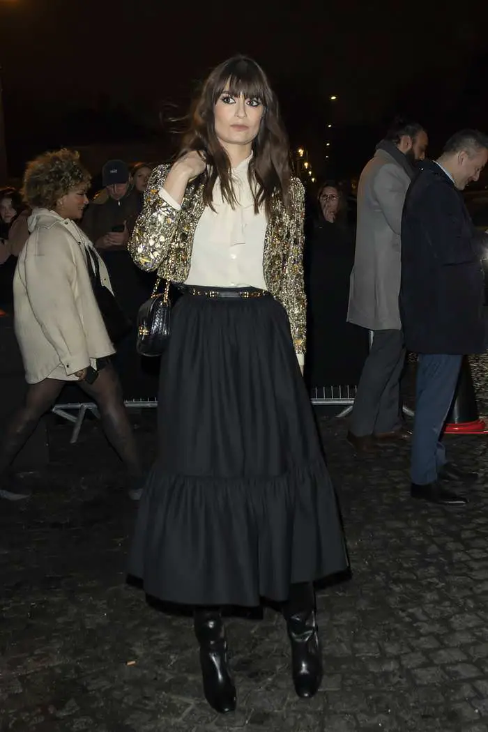 Clara Luciani at Celine Show at Paris Fashion Week