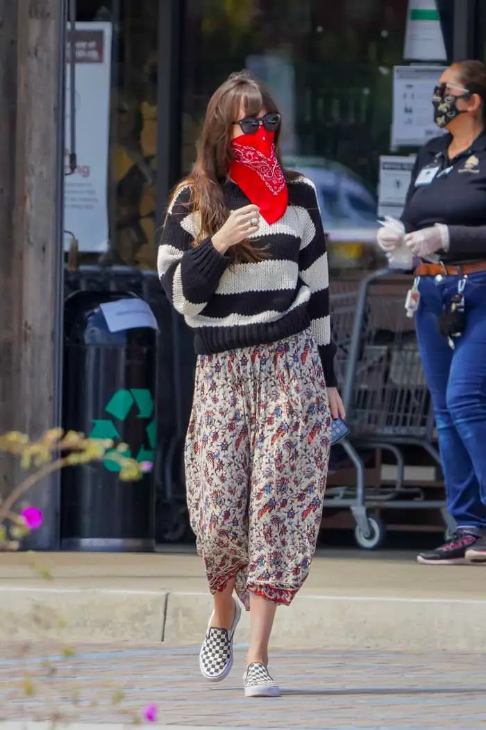 Dakota Johnson Goes Grocery Shopping with Chris Martin