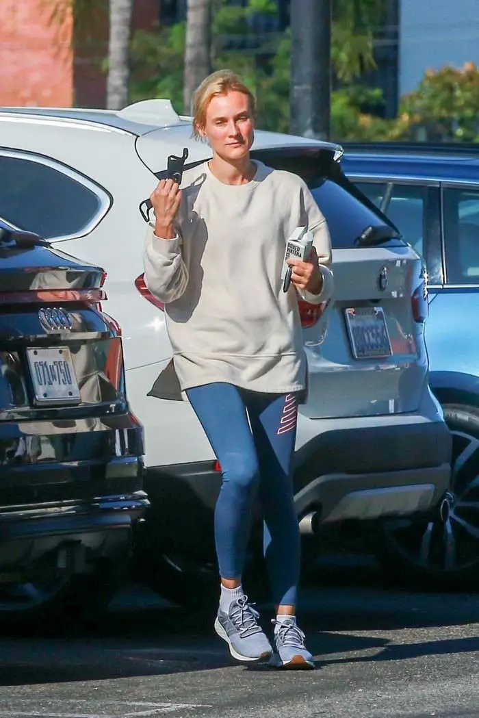 diane kruger looks fresh faced during a walk in the park 1