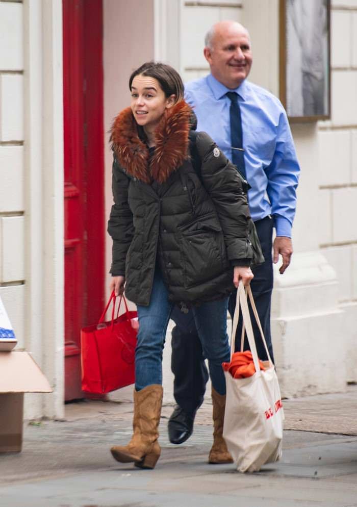 Emilia Clarke Running Errands in London