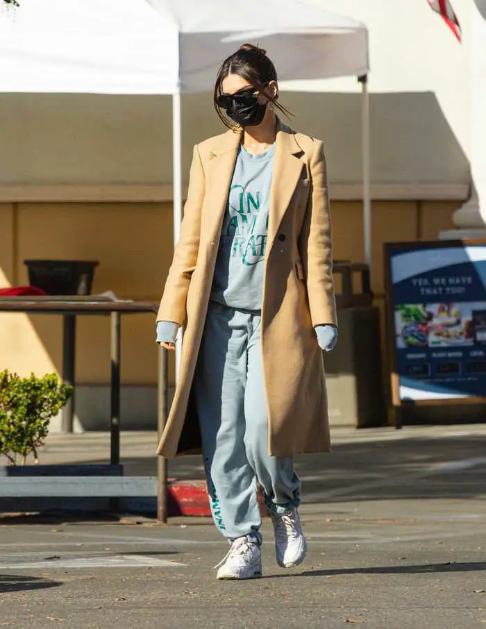 emily ratajkowski out in baggy sweats and winter coat on a stroll in la 1