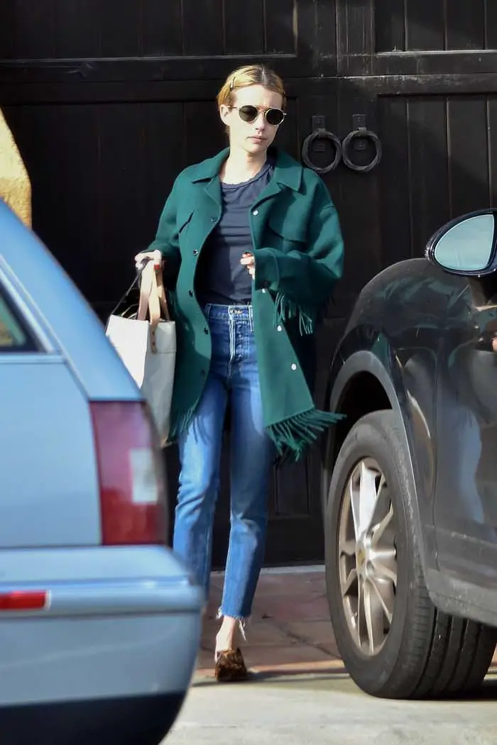 Emma Roberts Leaving Her Boyfriend’s House in Los Feliz