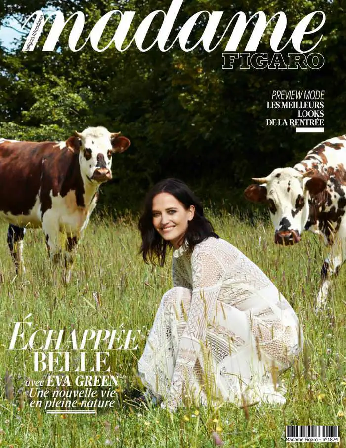 eva green on the cover of the july issue of madame figaro magazine 1