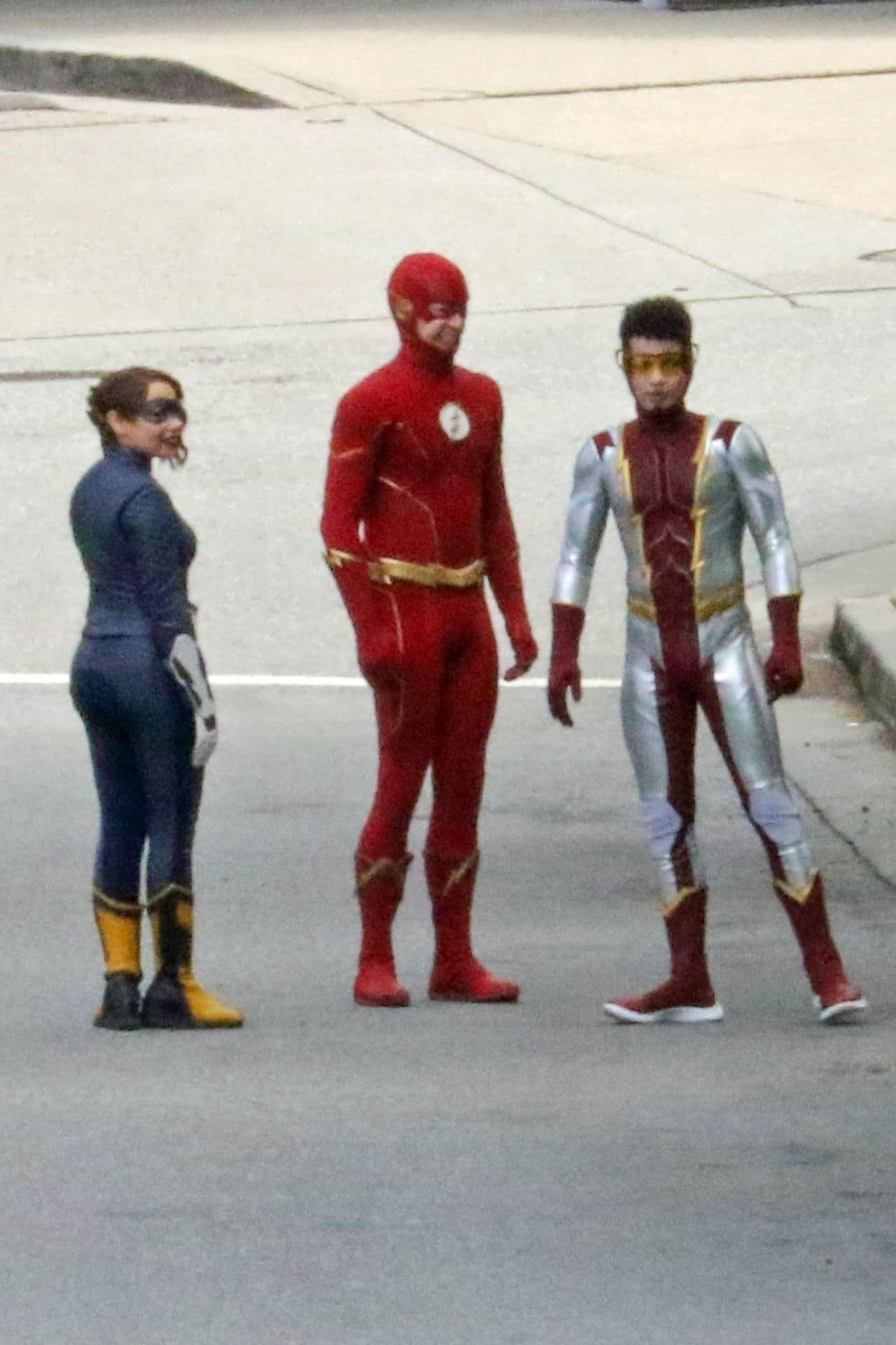 jessica parker kennedy at the the flash set in vancouver 1