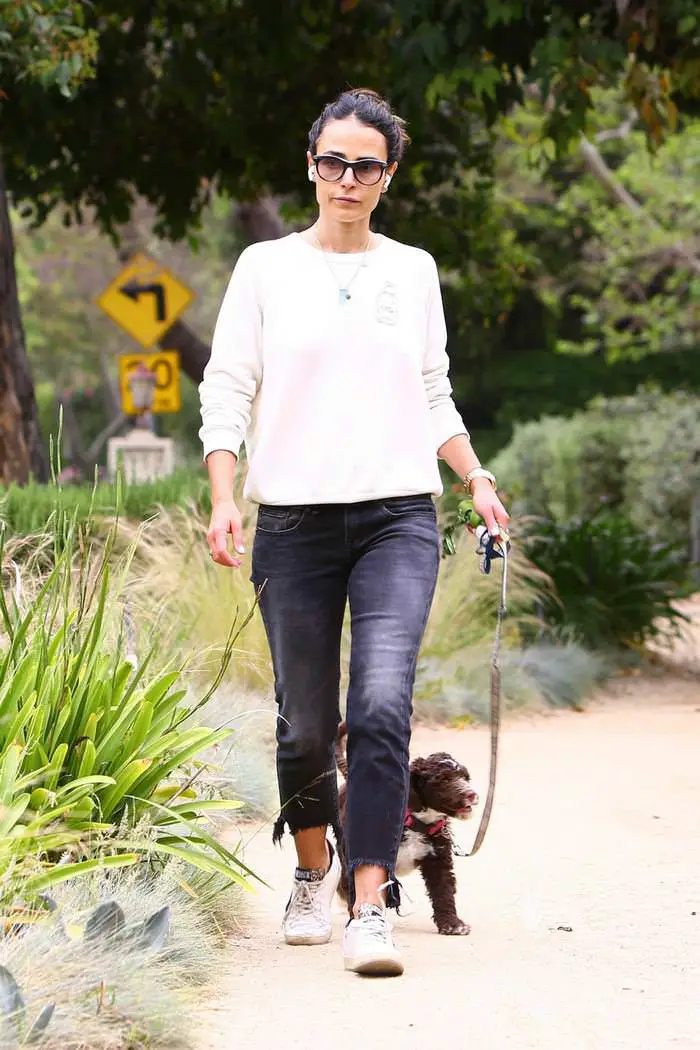 Jordana Brewster Steps Out for a Walk With her Dog in LA