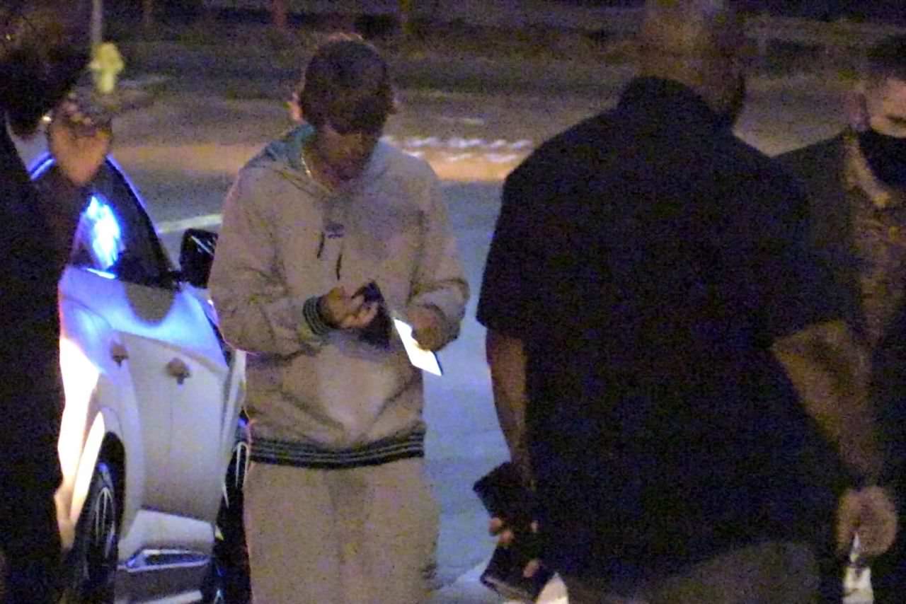 justin bieber and wife hailey look casual at dinner in west hollywood 5