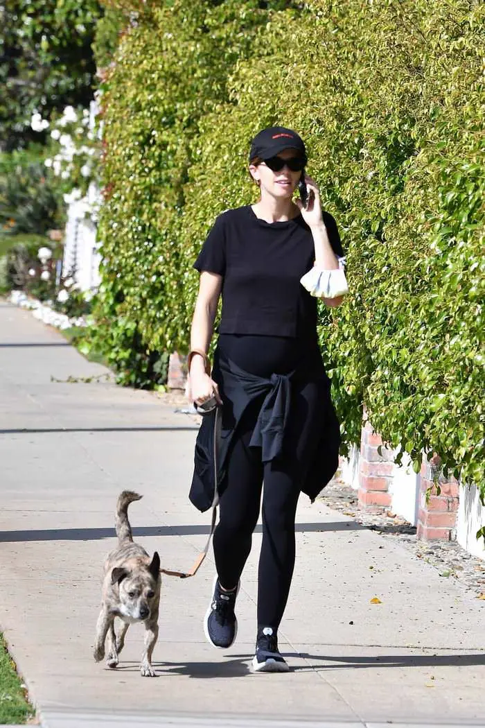 Katherine Schwarzenegger Displays Baby Bump as she Walks her Dog in LA