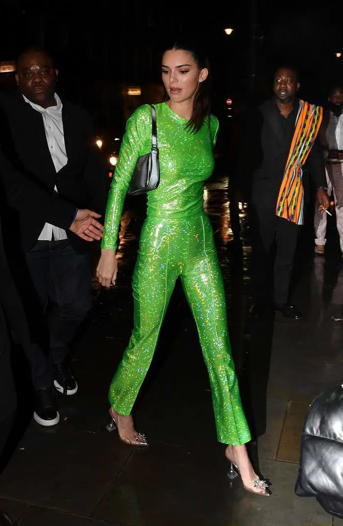 kendall jenner wowed in a vibrant green at the sony brit awards 2020 after party 1