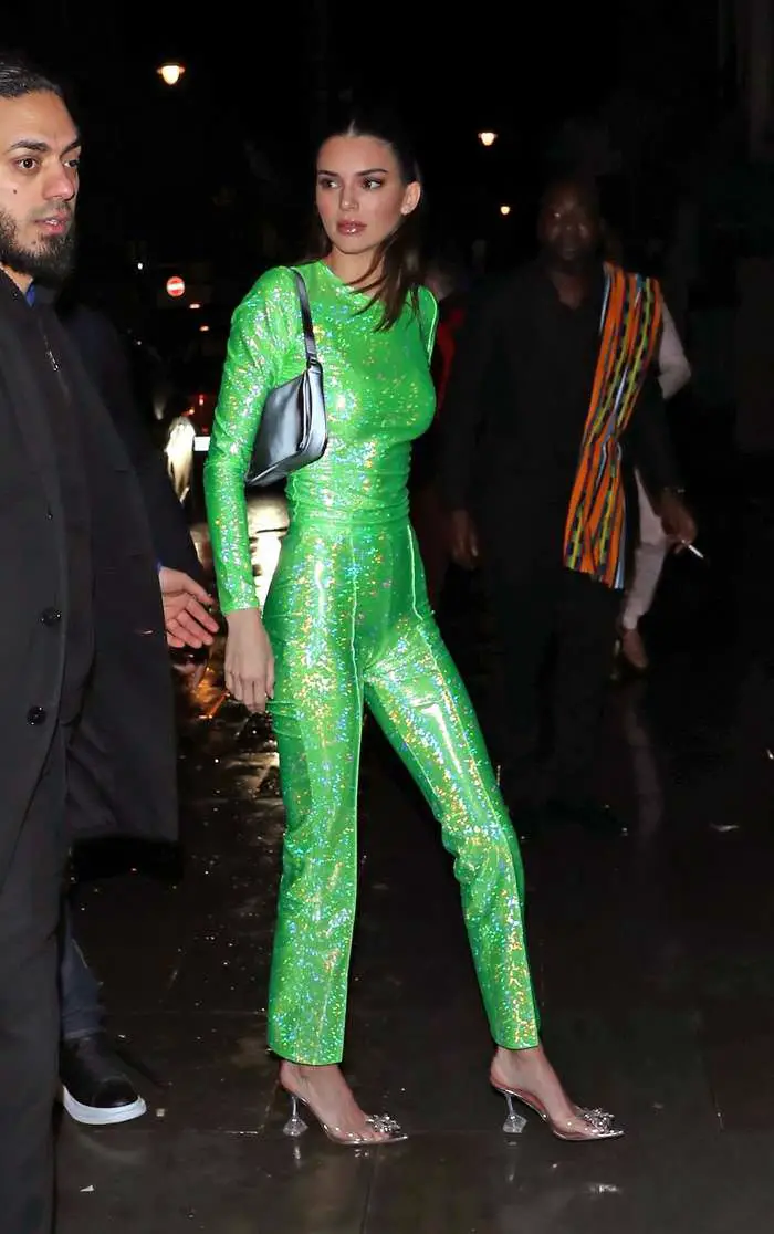 kendall jenner wowed in a vibrant green at the sony brit awards 2020 after party 3