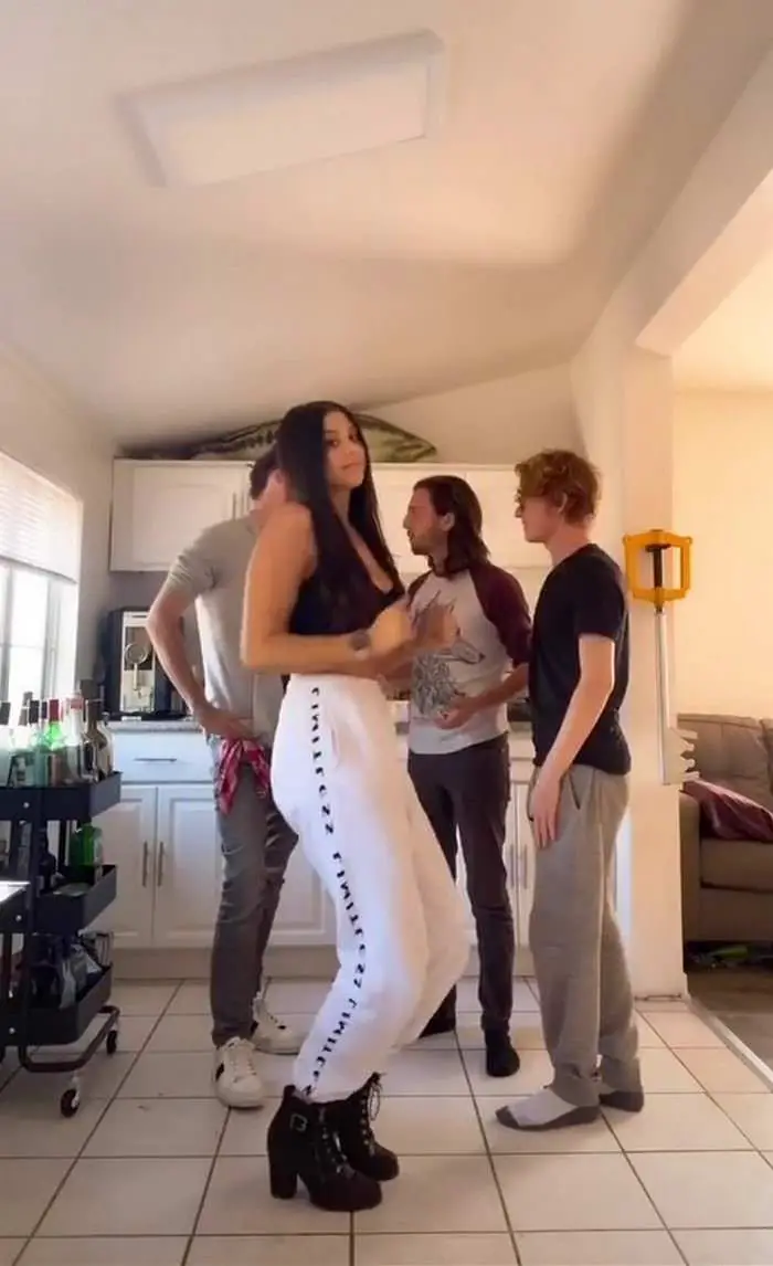 Kira Kosarin Performs a Trust Fall with her Friends