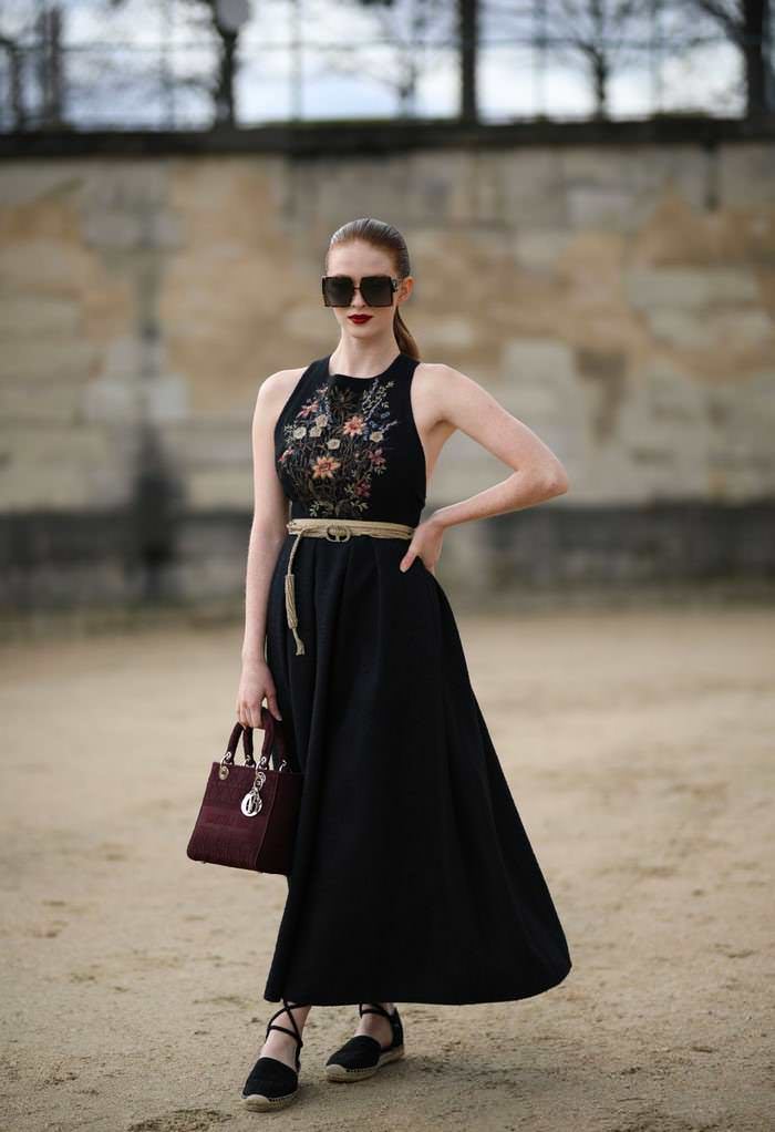 Larsen Thompson Arrives for Dior Show at Paris Fashion Week