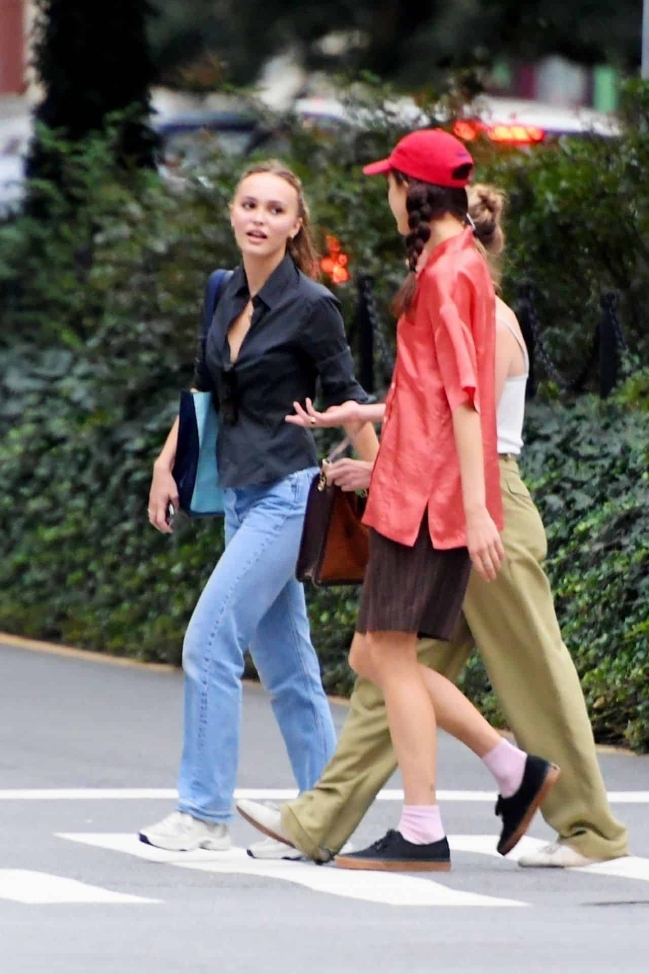 Lily-Rose Depp and Margaret Qualley Out in New York City