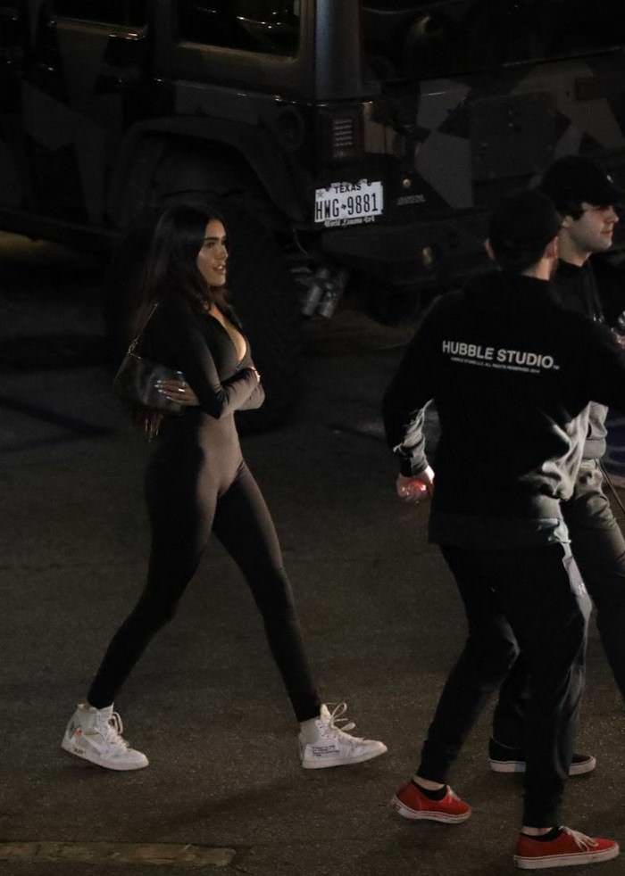 Madison Beer in Black Jumpsuit Leaving The Saddle Ranch in West Hollywood