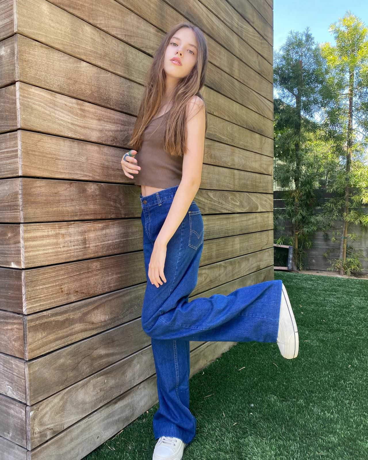Maisie de Krassel Posing in Chic Outfit on Instagram