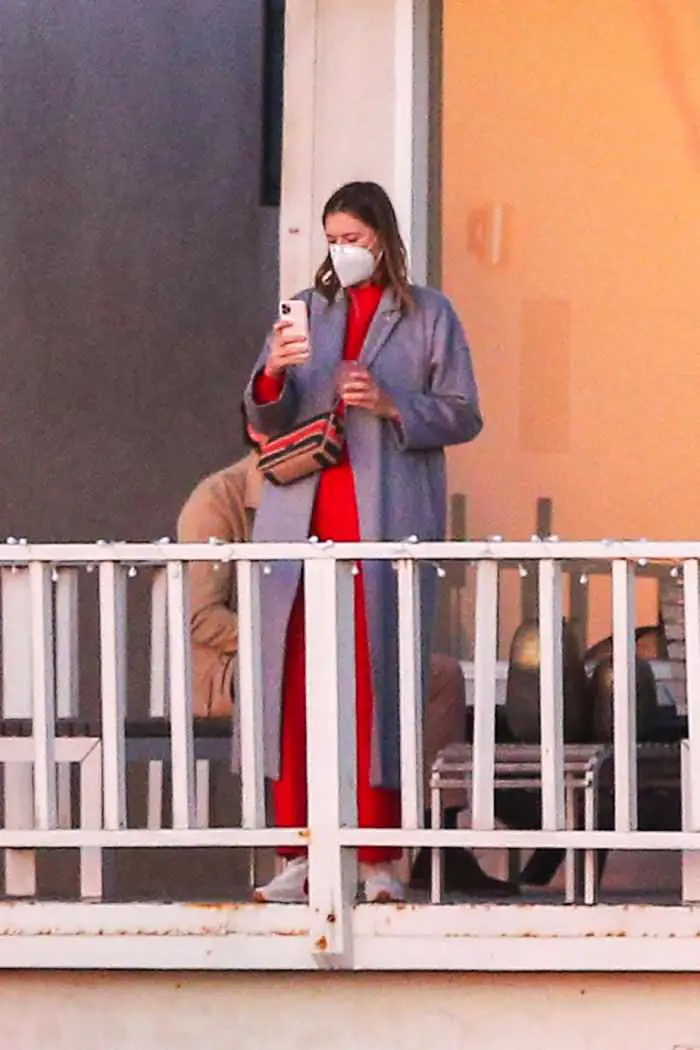 Maria Sharapova is Spotted with Fiance Alexander Gilkes on Balcony in Malibu