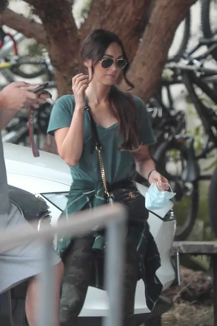 Megan Fox Steps Out on Errand Run in a Green T-shirt