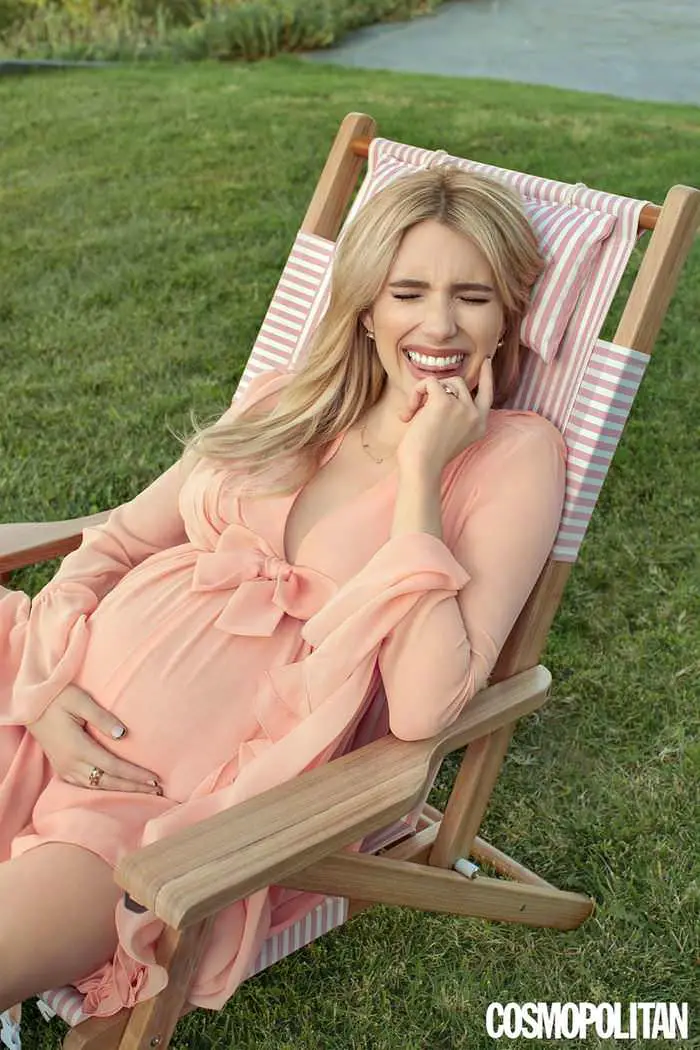 pregnant emma roberts on the cover of cosmopolitan magazine 2020 3