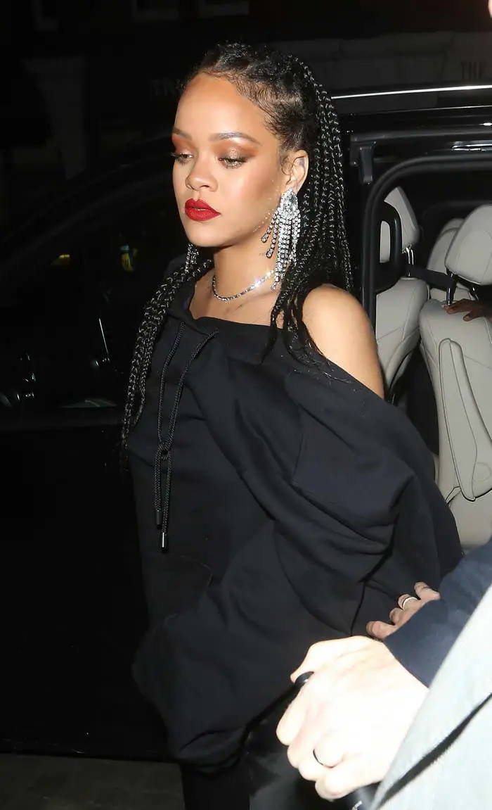 Rihanna Attends British Vogue and Tiffany & Co. Celebrate Fashion And Film Party at Annabel’s in London