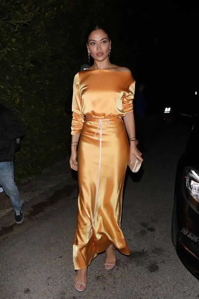 Shanina Shaik Arriving at the WME Pre-Oscars Party in Hollywood