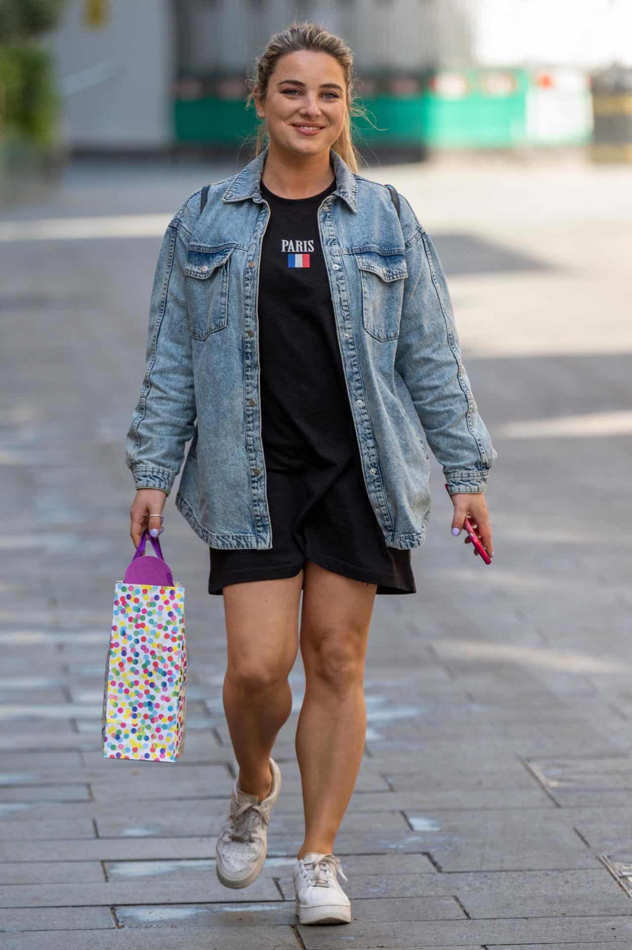 sian welby looks cozy while running errands in london 2