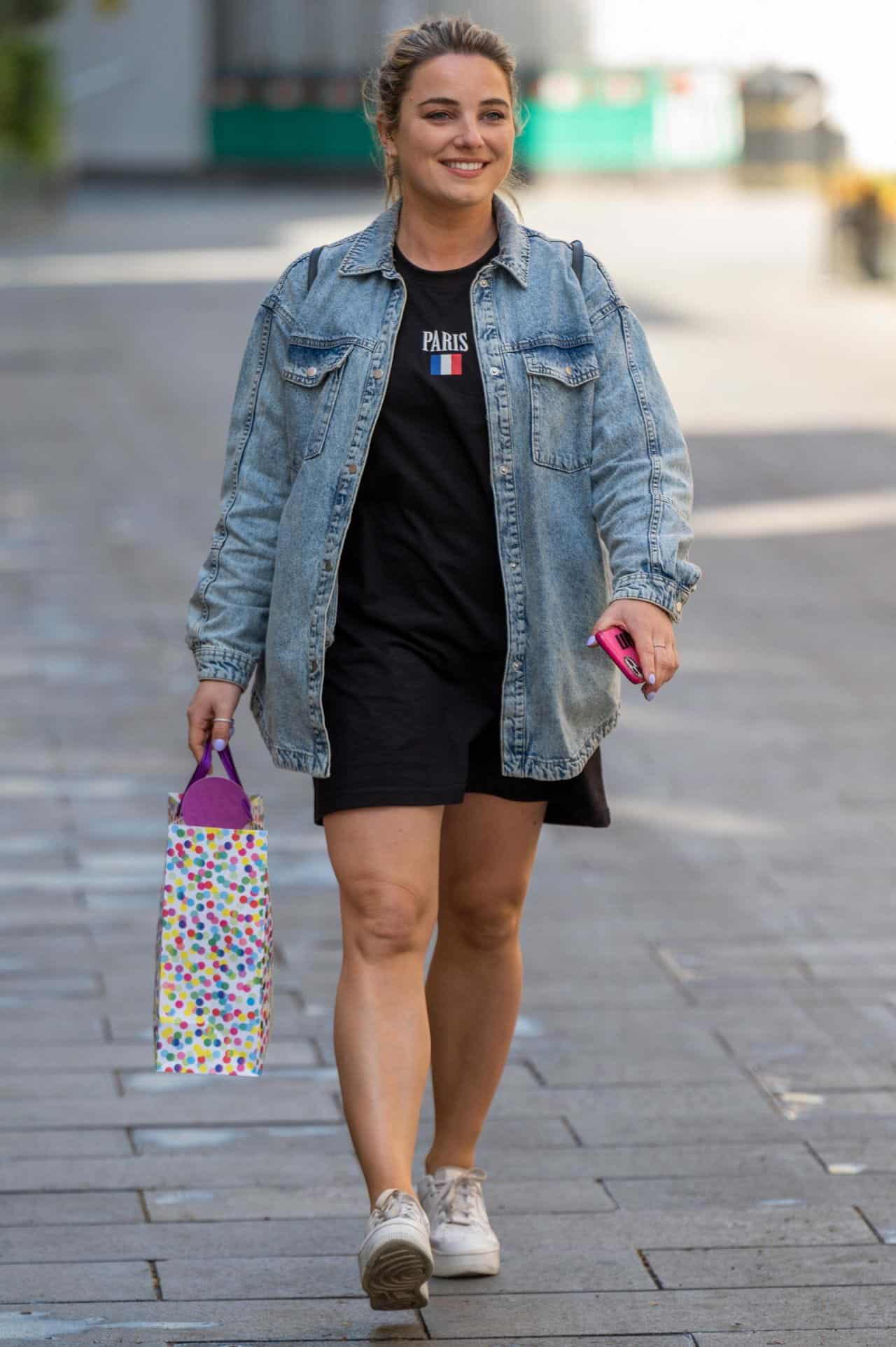 sian welby looks cozy while running errands in london 3