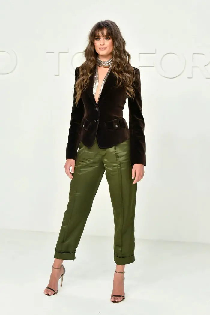 Taylor Hill at Tom Ford Fashion Show 2020 in Hollywood