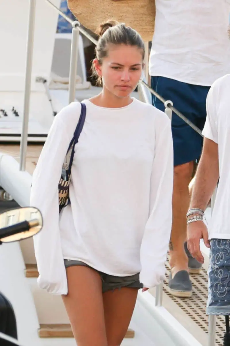 Thalane Blondeau Sunbathes on a Yacht with Beau Ben Attal in Saint Tropez