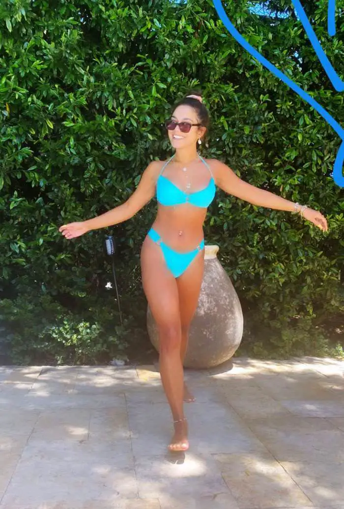 vanessa hudgens flaunts her incredible physique in blue bikini 2