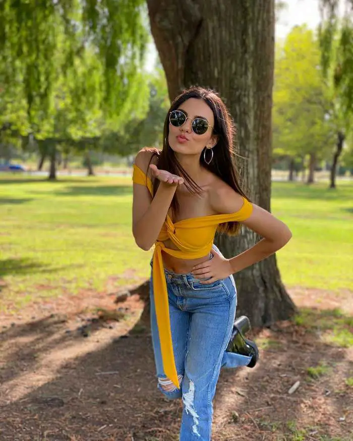 Victoria Justice Showing her Sun-Kissed Look on Social Media