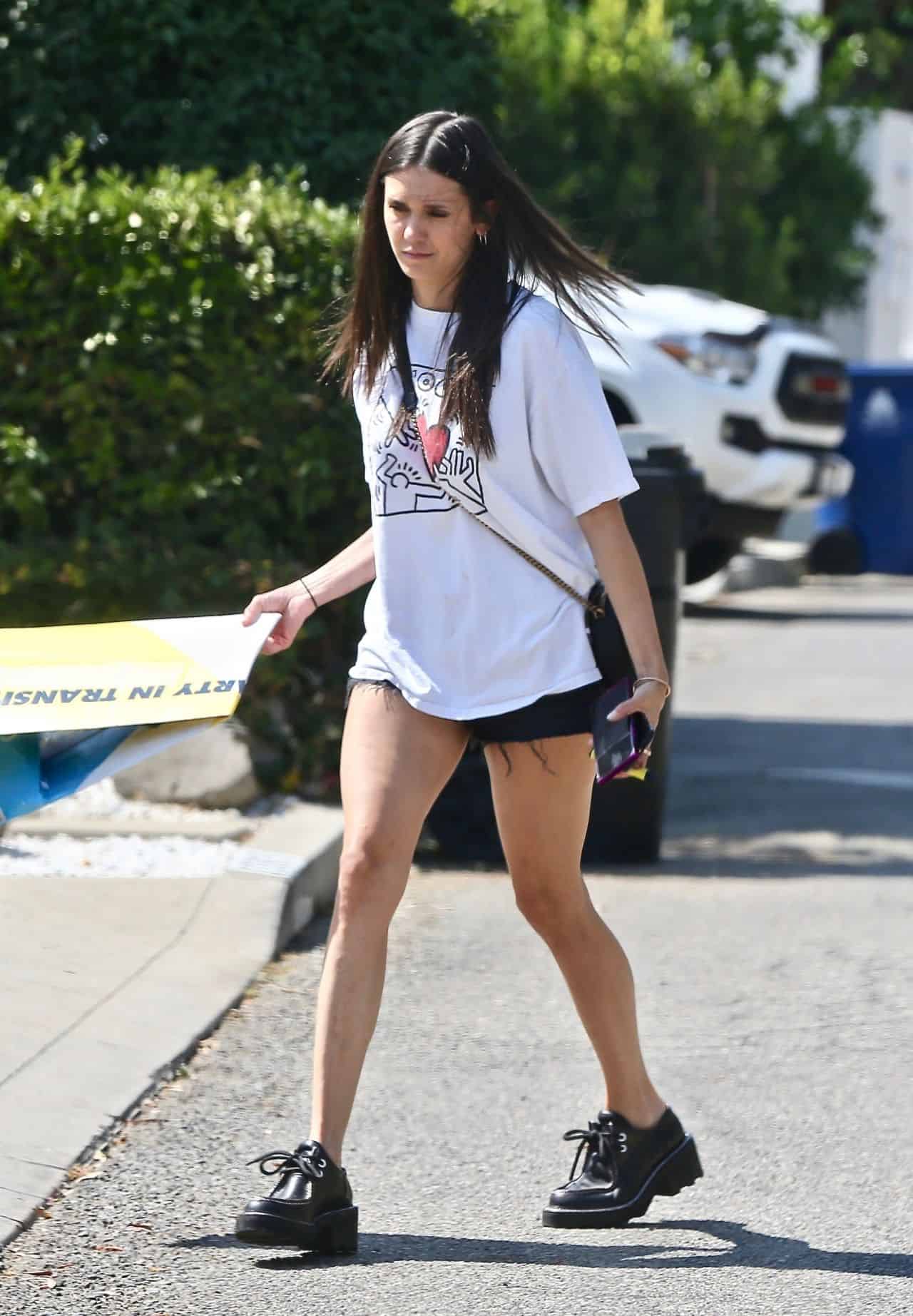 Nina Dobrev Shows Off her Slim Legs while Out and About in Los Angeles