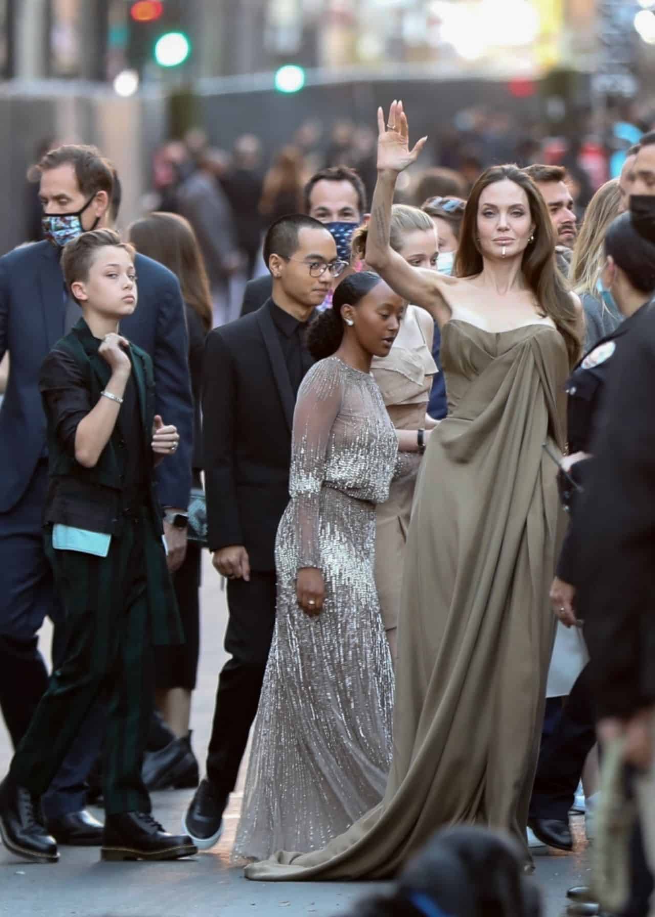 Angelina Jolie and her Kids Attend the Premiere of “Eternals” in Hollywood