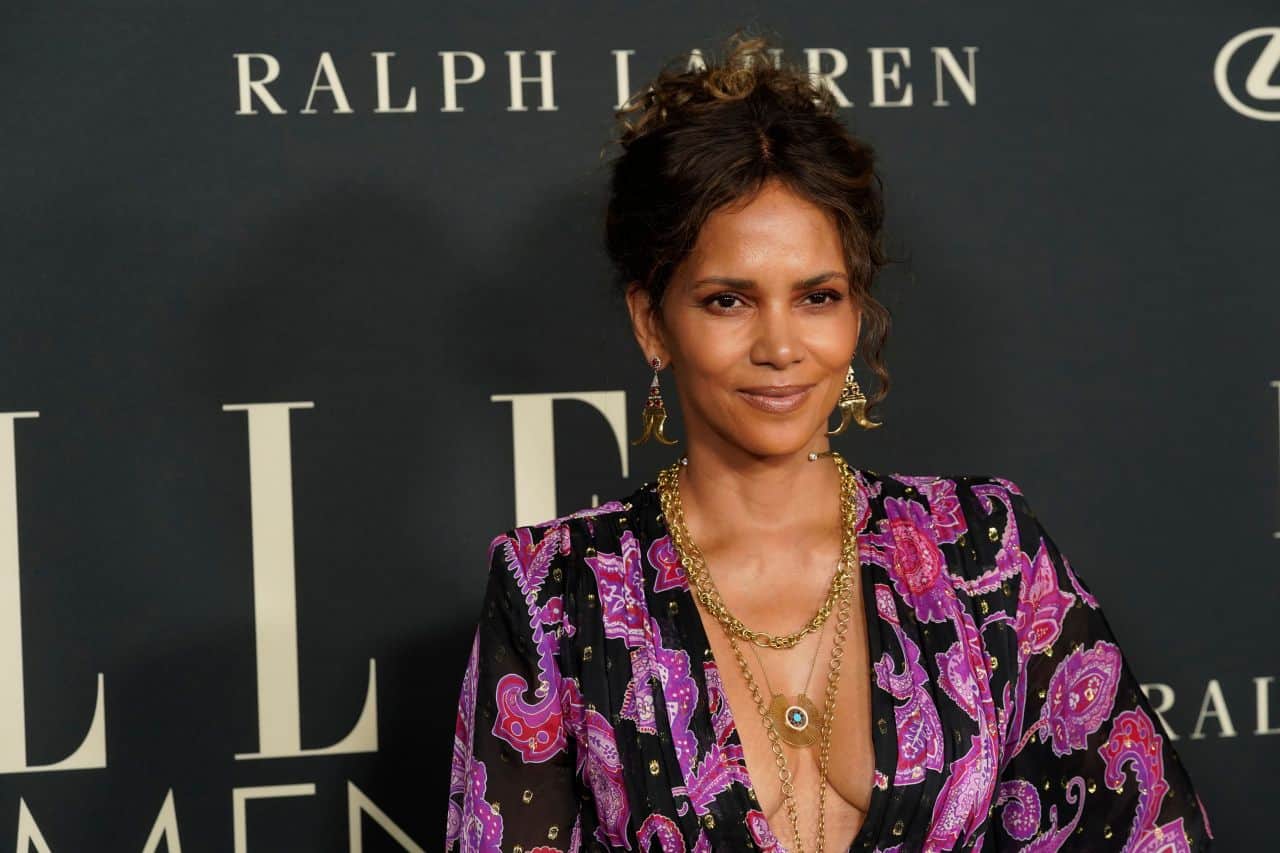 Halle Berry in an Elegant Floral Dress at Elle’s Women In Hollywood 2021