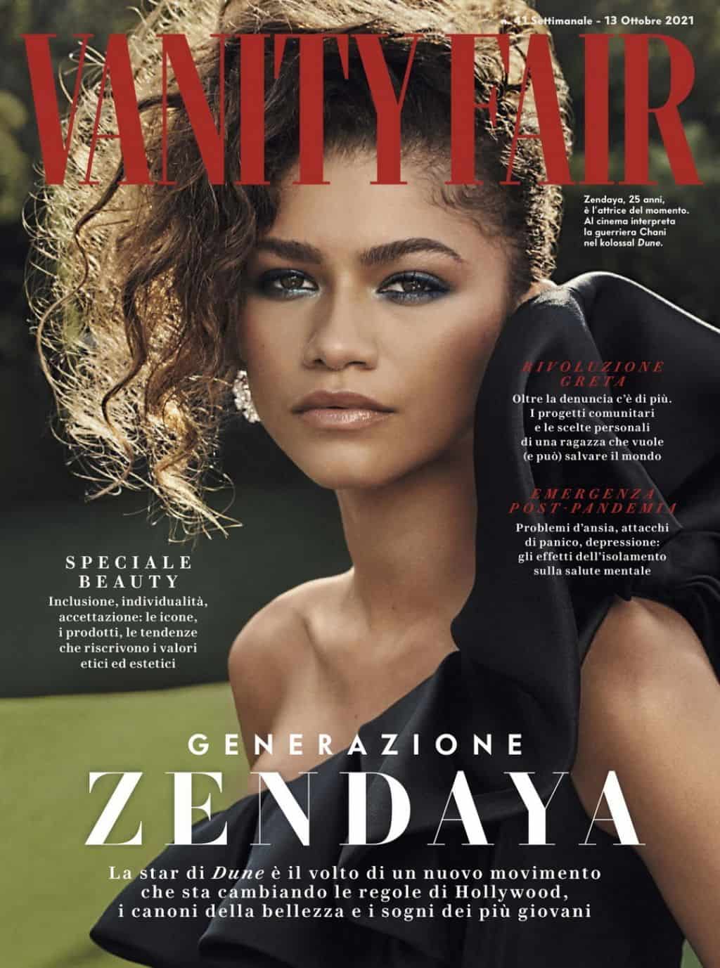 Zendaya Posed for the Cover of Vanity Fair Magazine, Italy 2021 Issue