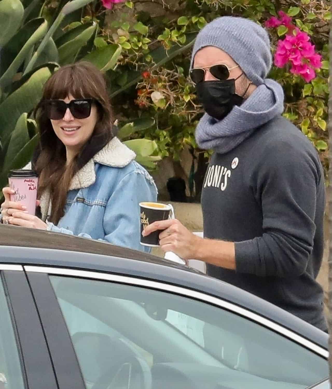 Dakota Johnson and Chris Martin Have a Blast During a Coffee Date Together