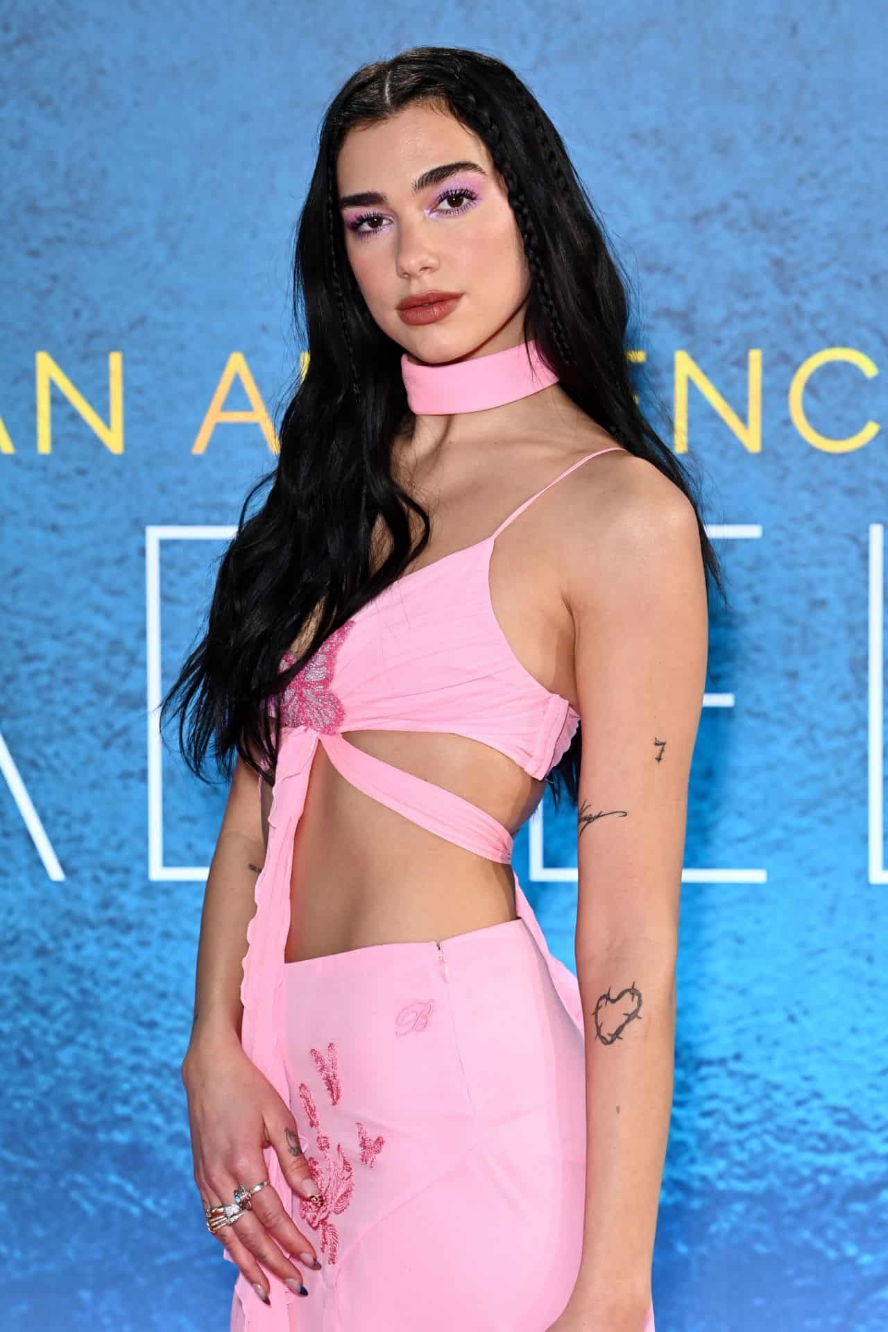 Dua Lipa Rocks a Pink Two-piece Outfit at Adele’s Event in London