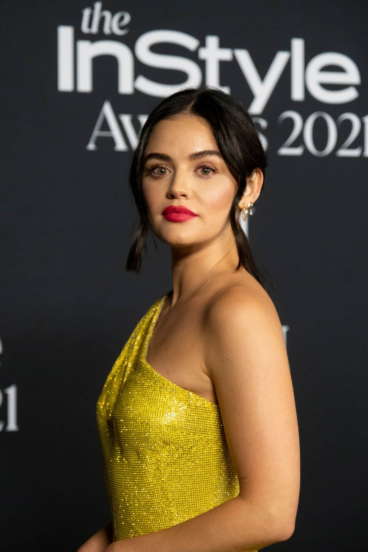 Lucy Hale Looked Like Pure Gold in a Sparkly Dress at Instyle Awards in LA