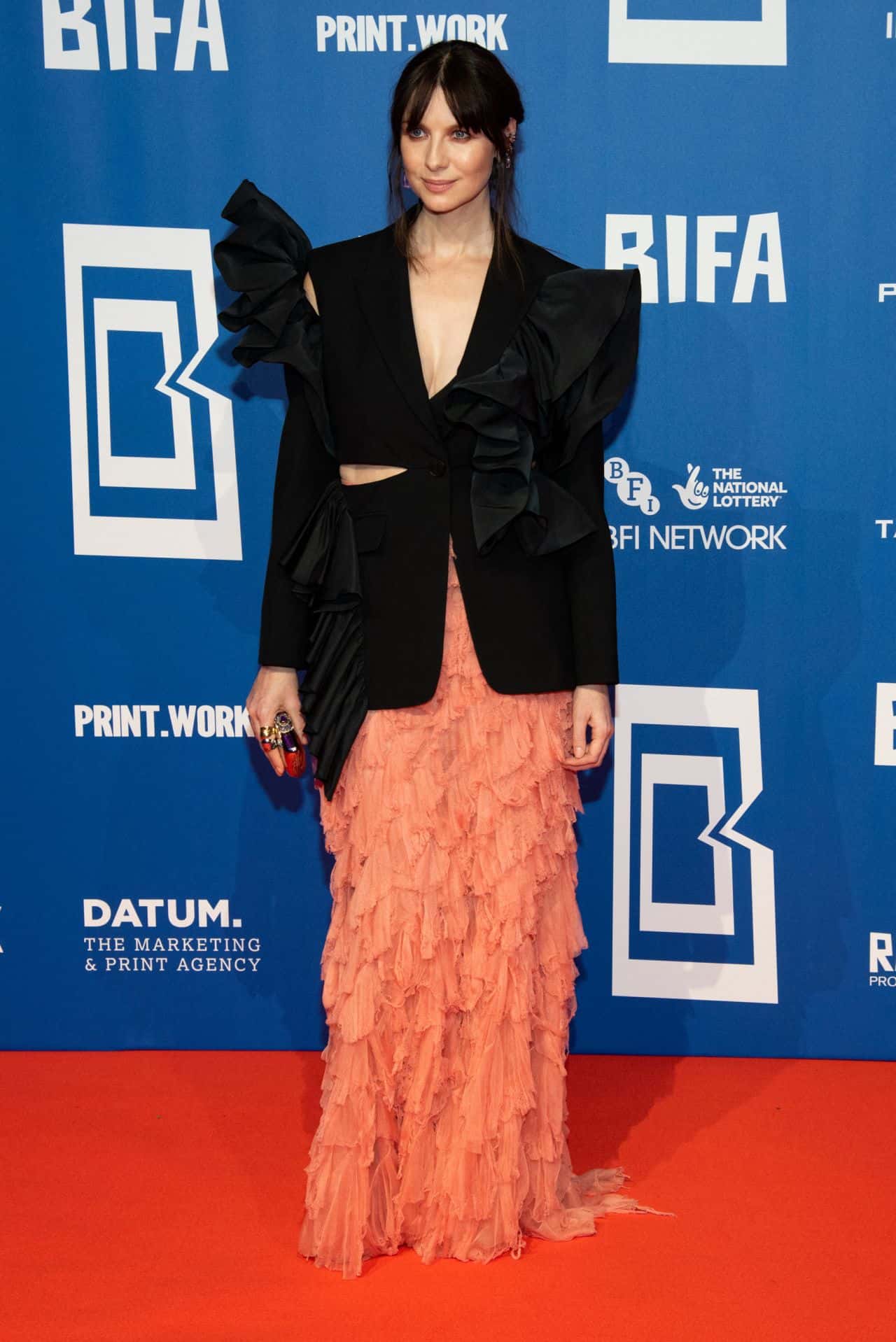 Caitriona Balfe Looked Amazing in an Edgy Blazer at the 2021 BIFA