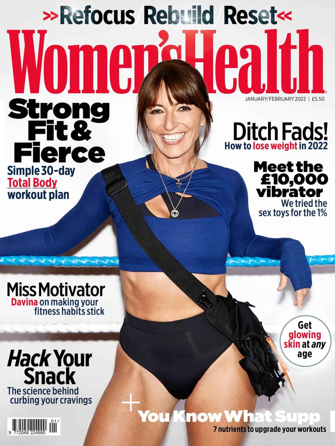 Davina McCall Shines in the Jan/Feb 2022 Issue of Women’s Health Magazine