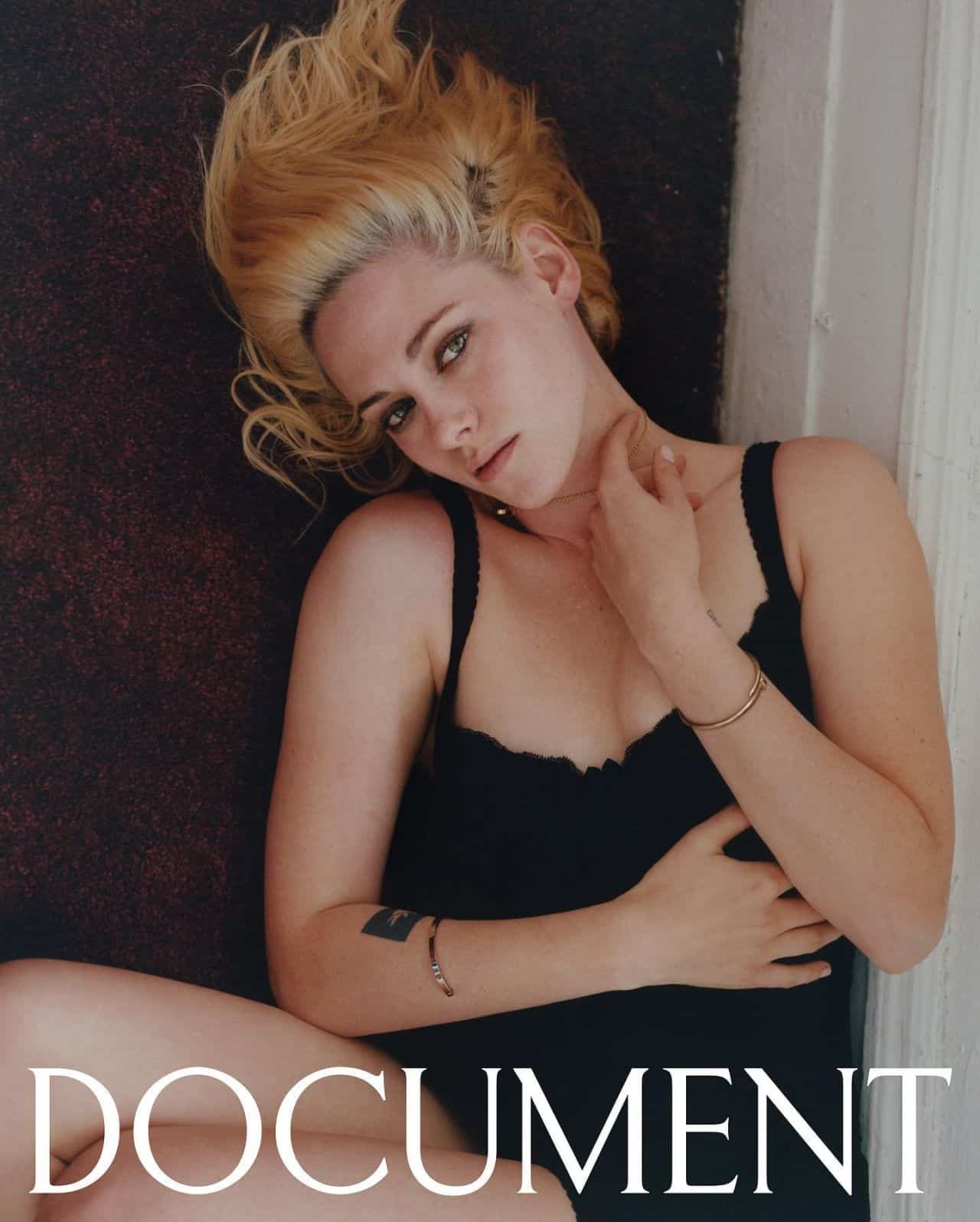 Kristen Stewart Posing for Document Journal December 2021/22 Issue