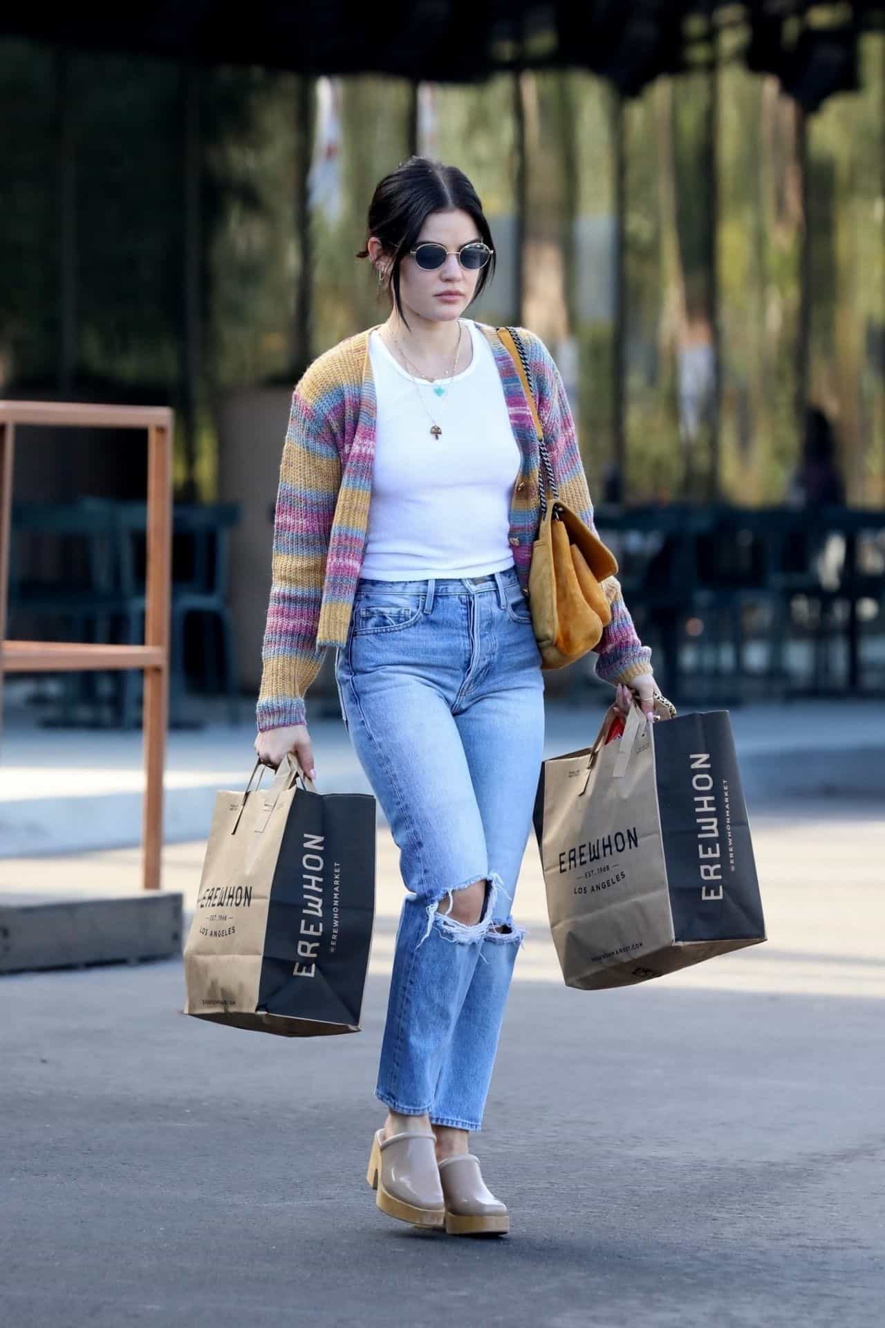 Lucy Hale Goes Bra-free to the Local Erewhon Market to Pick Up Groceries