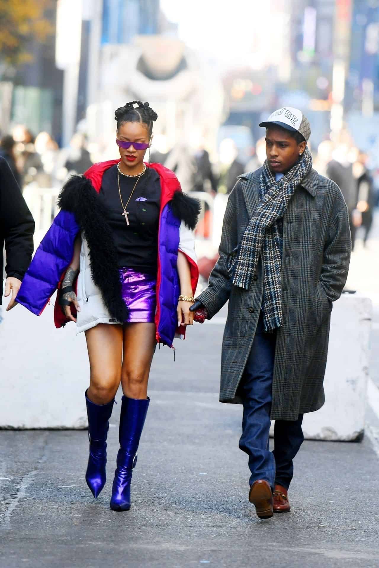 Rihanna and A$AP Rocky Attend a Basquiat Exhibit in New York