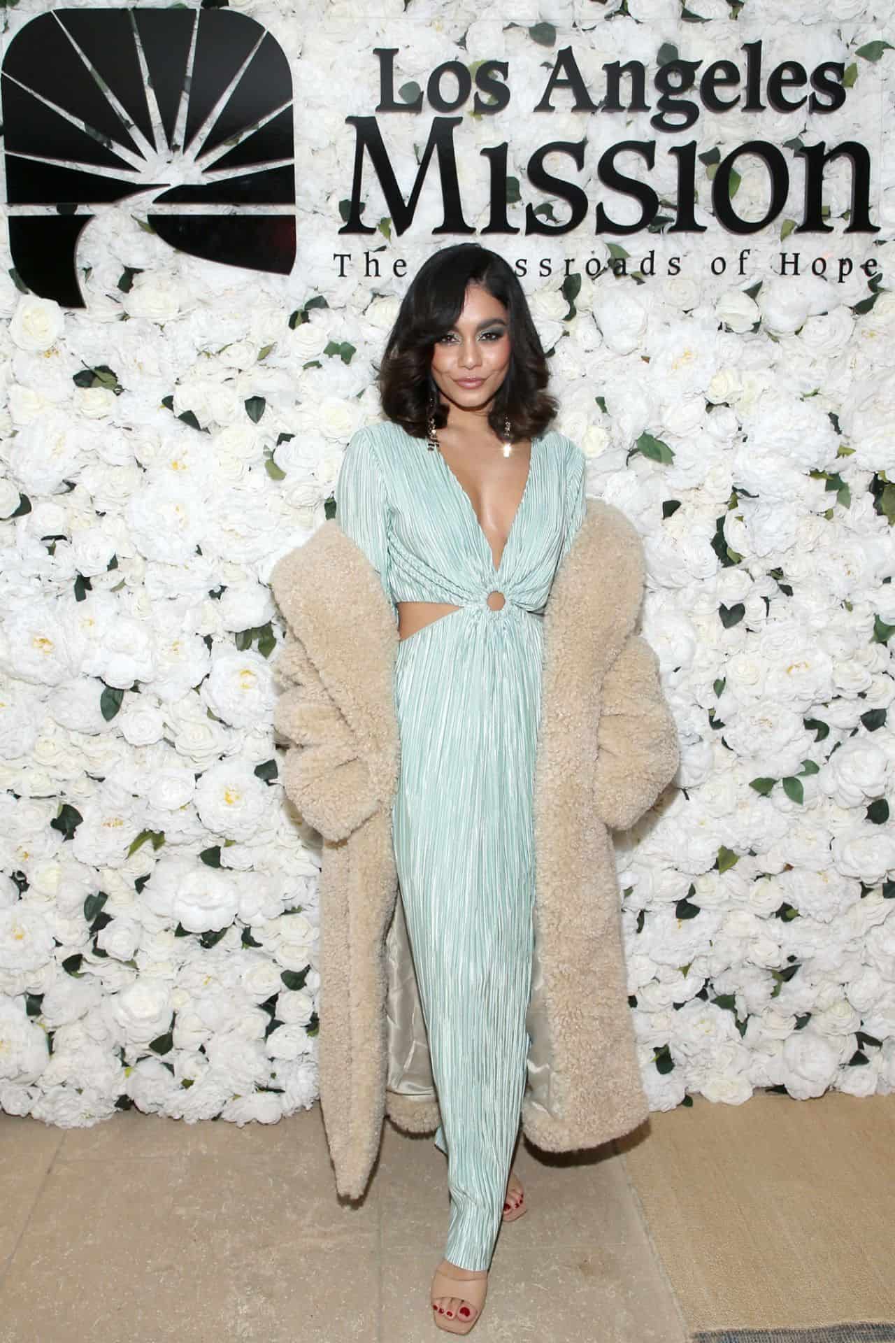 Vanessa Hudgens Wore a Mint-Colored Dress at LA Mission’s Fundraiser Gala