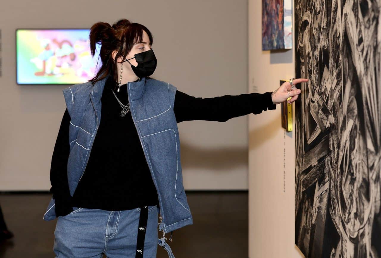 Billie Eilish Attends Interscope's 30th-Anniversary Exhibit at the LACMA