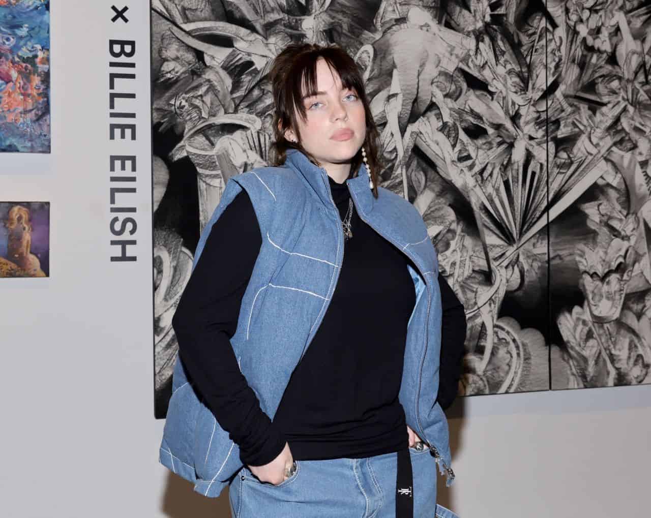 Billie Eilish Attends Interscope's 30th-Anniversary Exhibit at the LACMA