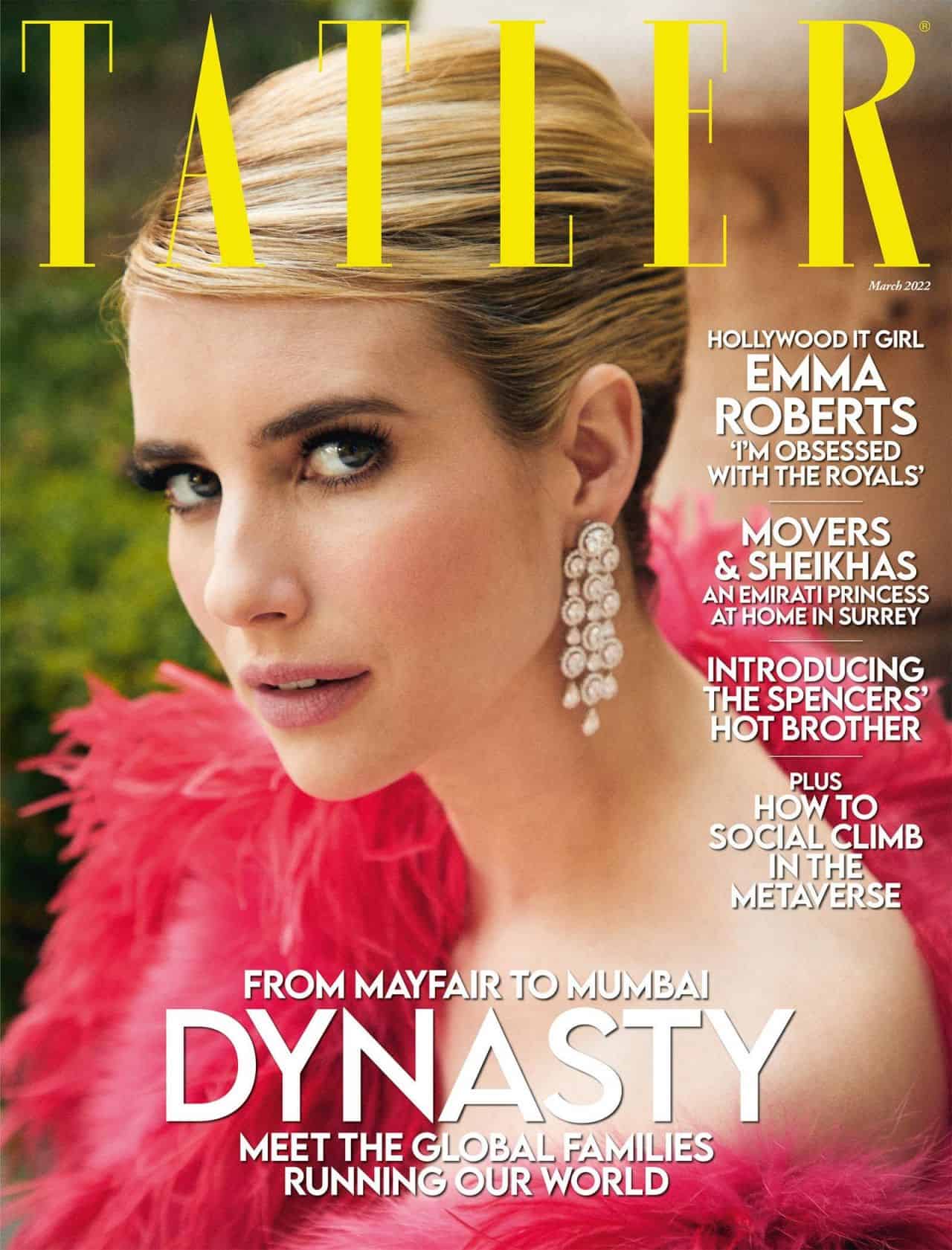 Emma Roberts Discusses New Beginnings in the Tatler March 2022 Cover Story