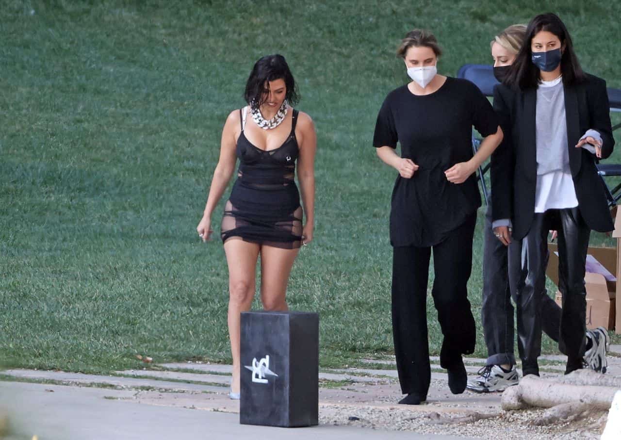 Kourtney Kardashian Almost Broke the Internet by Posing in Sheer Lingerie