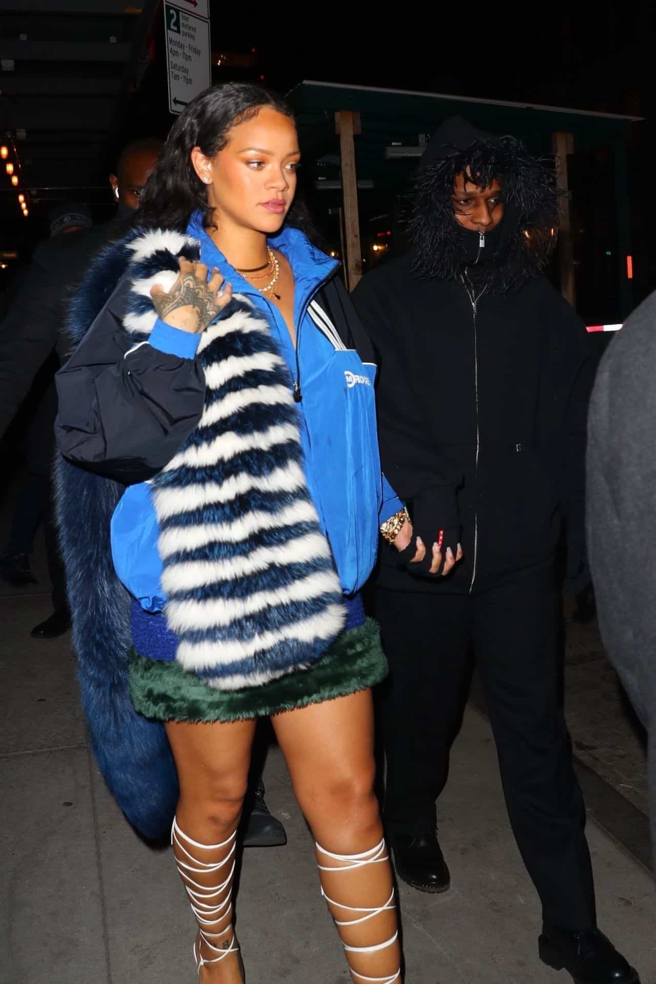 Rihanna and ASAP Rocky Held Hands as They Left the Pastis Restaurant in NY