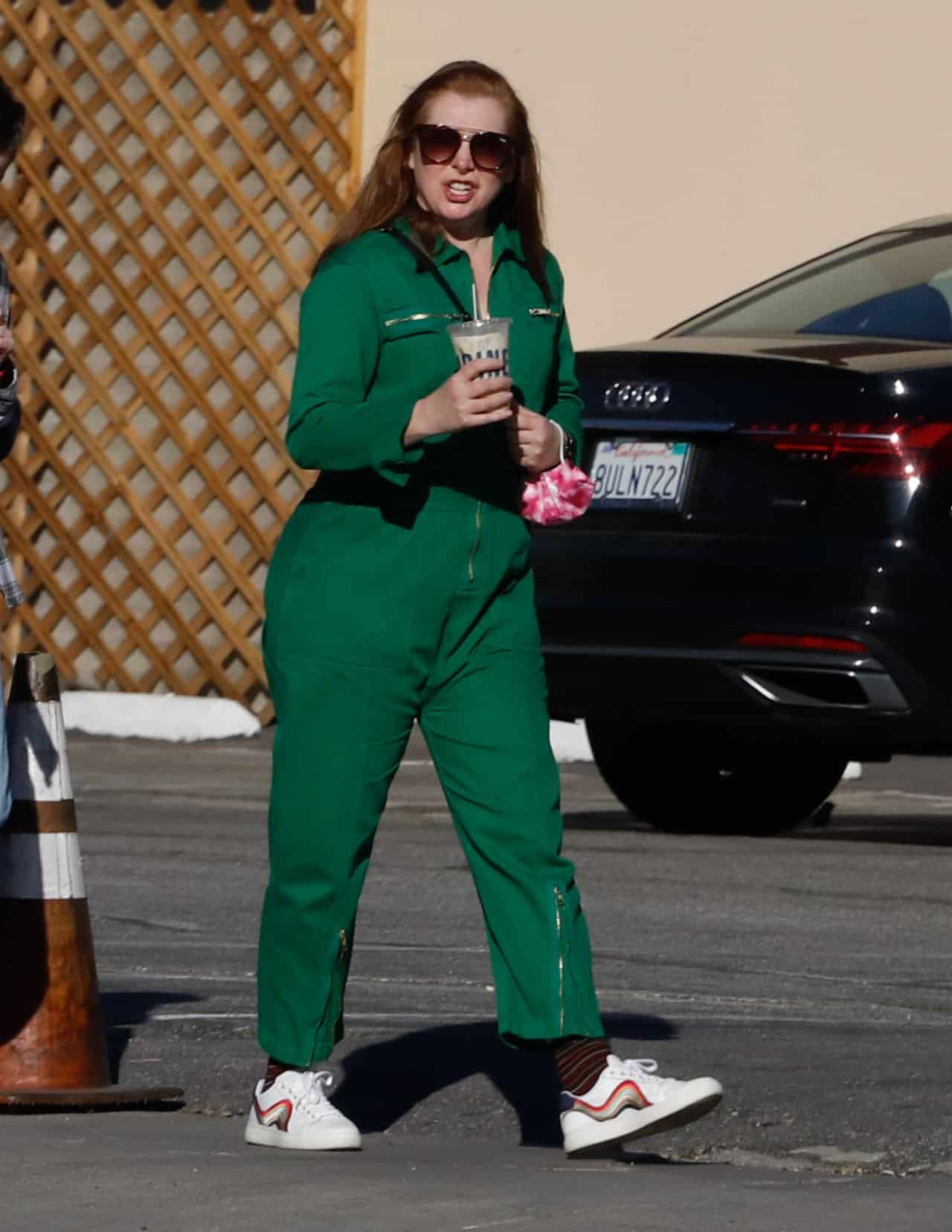 Alyson Hannigan Amazes in a Green Jumpsuit During a Coffee Run in LA